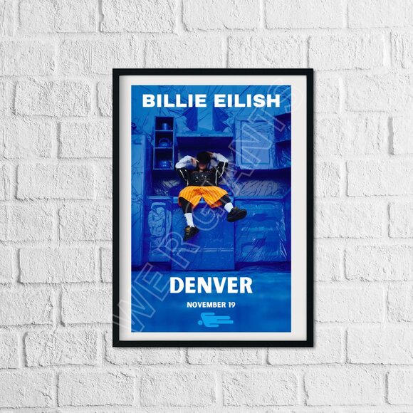 Billie Eilish DENVER Concert Poster 11 " x 1 7" Art Print - Picture 1 of 2